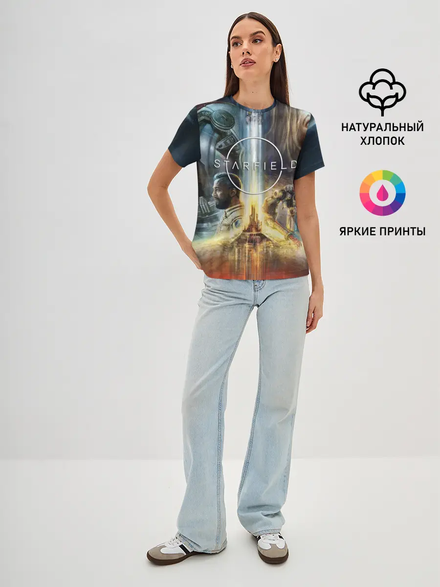 Женская базовая футболка / Starfield Обложка
