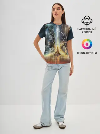Женская базовая футболка / Starfield Обложка
