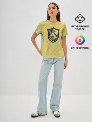 Женская базовая футболка / Coat of Hufflepuff