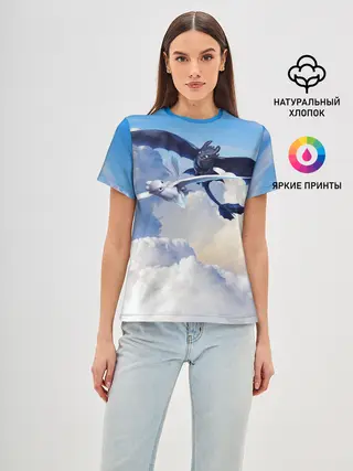 Женская базовая футболка / Night Fury