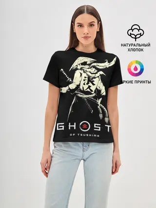 Женская базовая футболка / Ghost of Tsushima Samurai