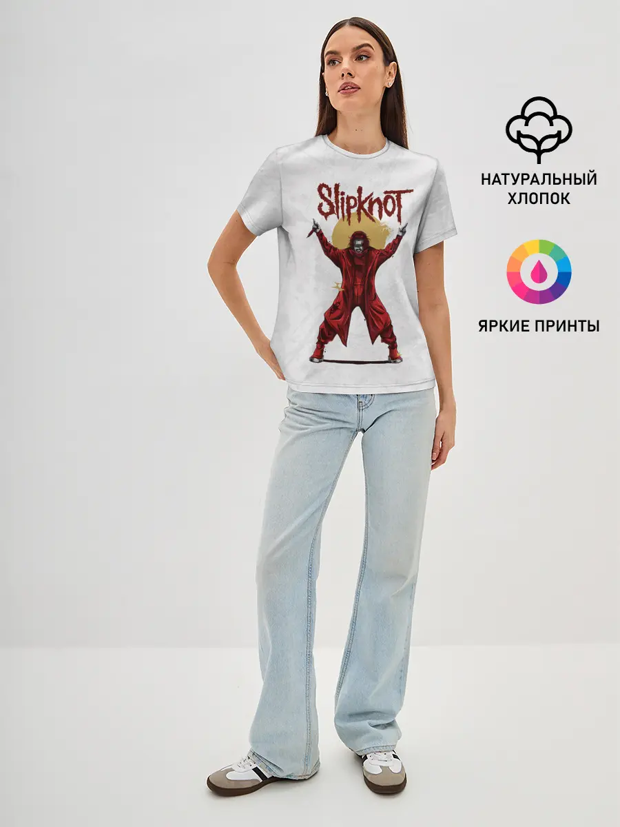 Женская базовая футболка / COREY TAYLOR | SLIPKNOT | СЛИПКНОТ