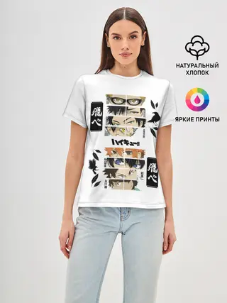 Женская базовая футболка / Игроки вороны | ВОЛЕЙБОЛ!!