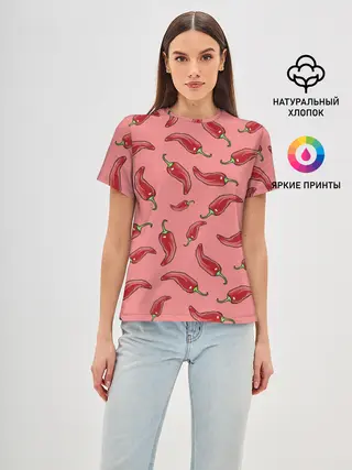 Женская базовая футболка / Острый перчик