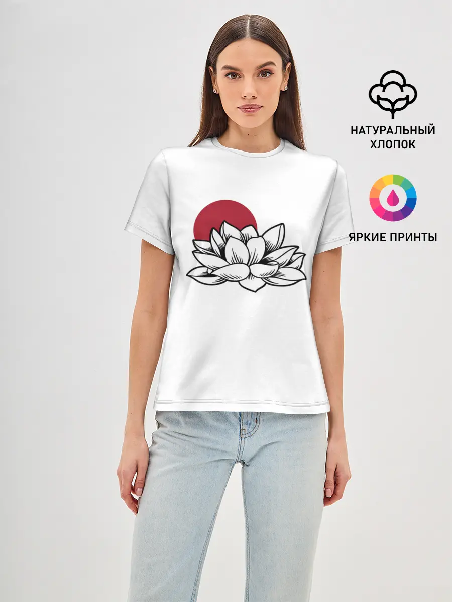 Женская базовая футболка / КУВШИНКА НИМФЕЯ | WATER LILY