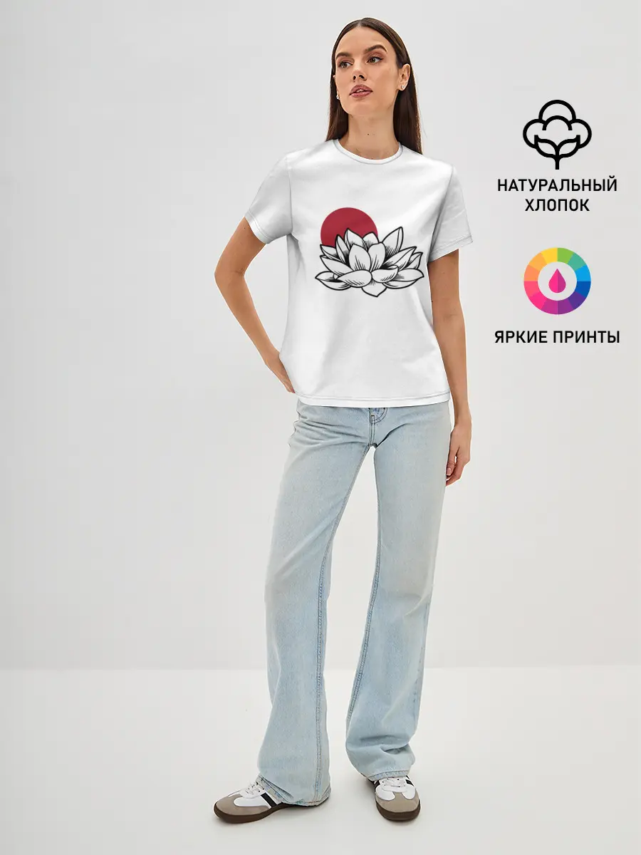 Женская базовая футболка / КУВШИНКА НИМФЕЯ | WATER LILY