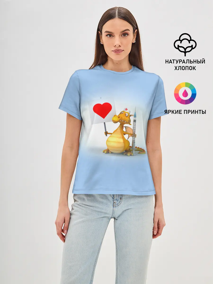 Женская базовая футболка / Dragon doc | Доктор драго