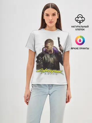Женская базовая футболка / Киберпанк 2077