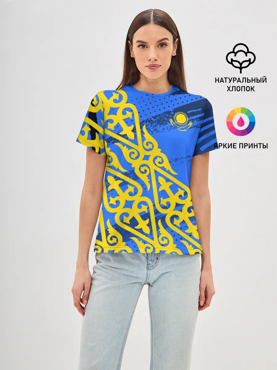Женская базовая футболка / Форма Казахстан