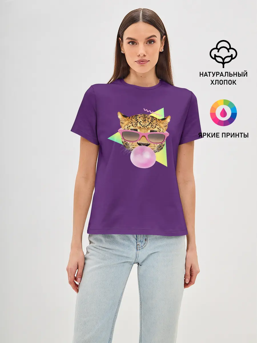 Женская базовая футболка / Тигр БАБЛ ГАМ