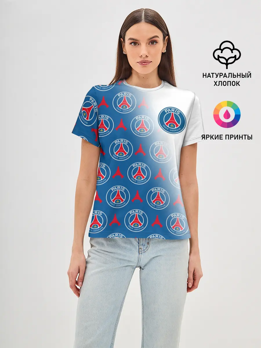 Женская базовая футболка / ФК ПСЖ / PARIS SAINT GERMAIN