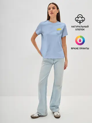 Женская базовая футболка / Фри в кармане