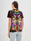 Женская базовая футболка / Neon wolf
