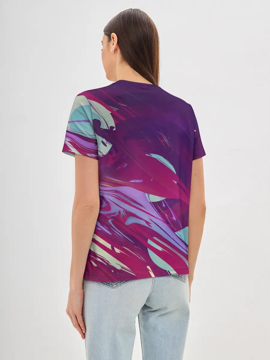 Женская базовая футболка / Мощный градиент