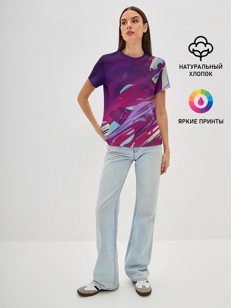 Женская базовая футболка / Мощный градиент