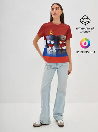 Женская базовая футболка / СССР - Россия
