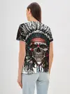 Женская базовая футболка / Череп индейца