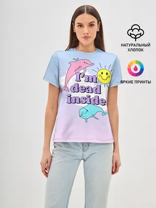Женская базовая футболка / Dead Inside