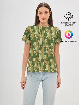 Женская базовая футболка / Кошки