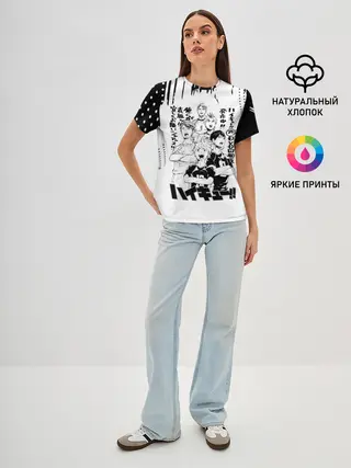 Женская базовая футболка / Старшая Карасуно | Академия Шираторизава