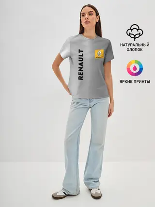 Женская базовая футболка / Renault | Сталь