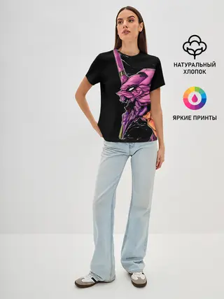 Женская базовая футболка / Evangelion. Eva 01