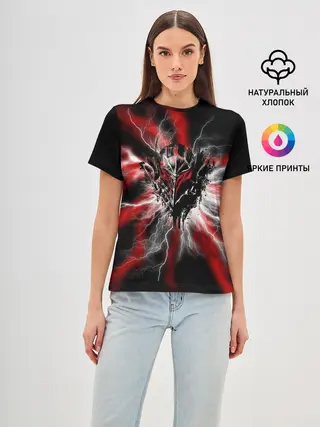 Женская базовая футболка / Berserk разряд молнии