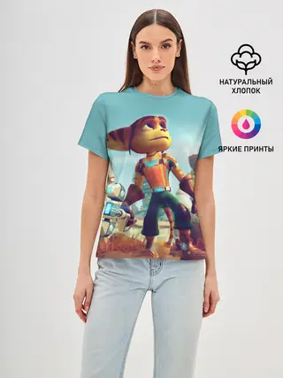 Женская базовая футболка / Ratchet and Clank