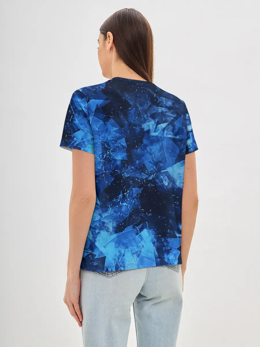 Женская базовая футболка / Blue Abstraction