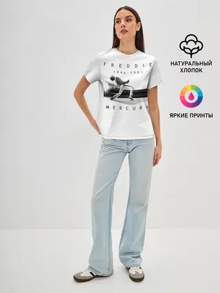Женская базовая футболка / Фредди Меркьюри