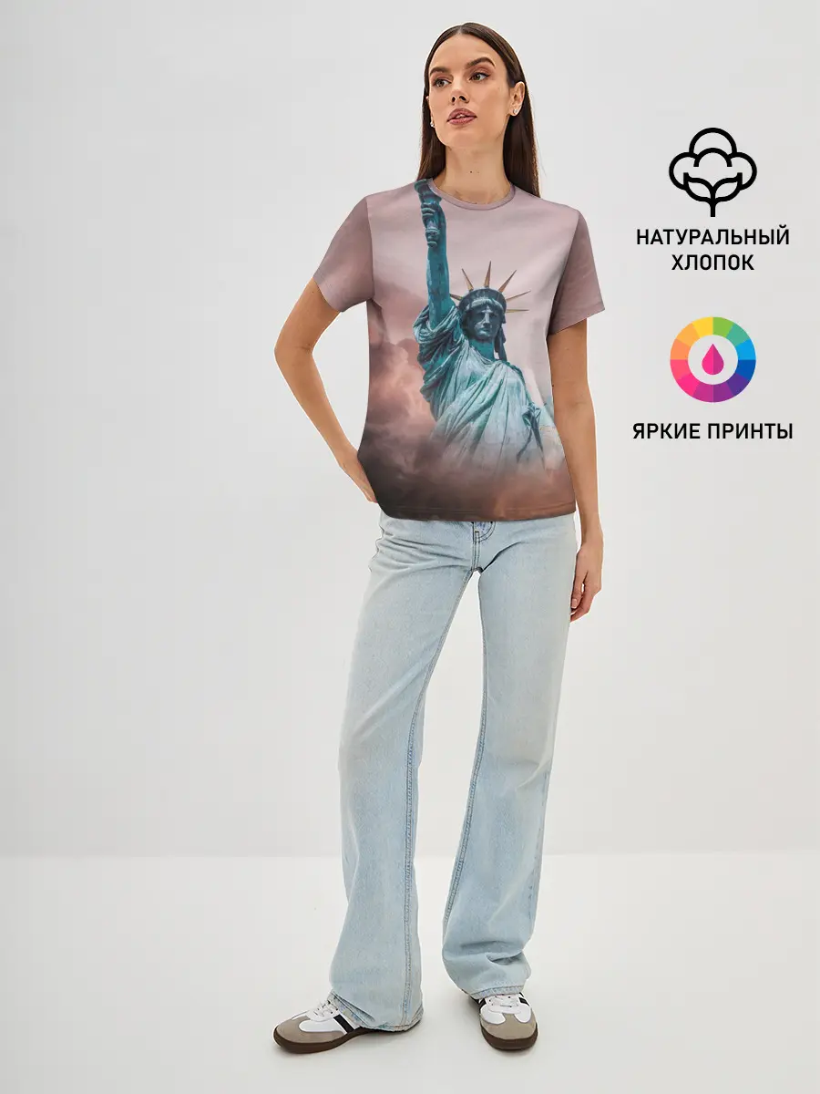 Женская базовая футболка / Статуя свободы