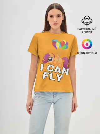 Женская базовая футболка / Я могу летать