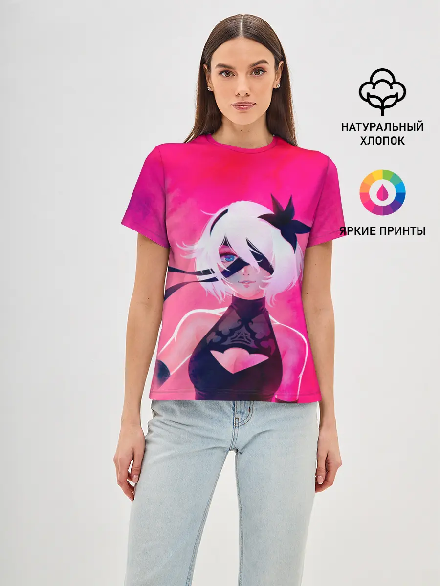 Женская базовая футболка / Nier Automata | 2B