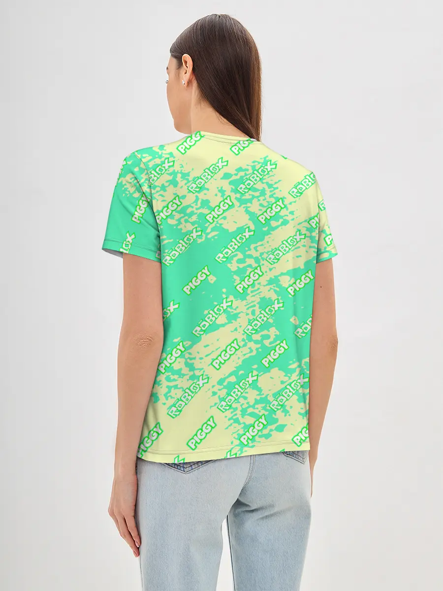 Женская базовая футболка / Свинка Пигги из Roblox