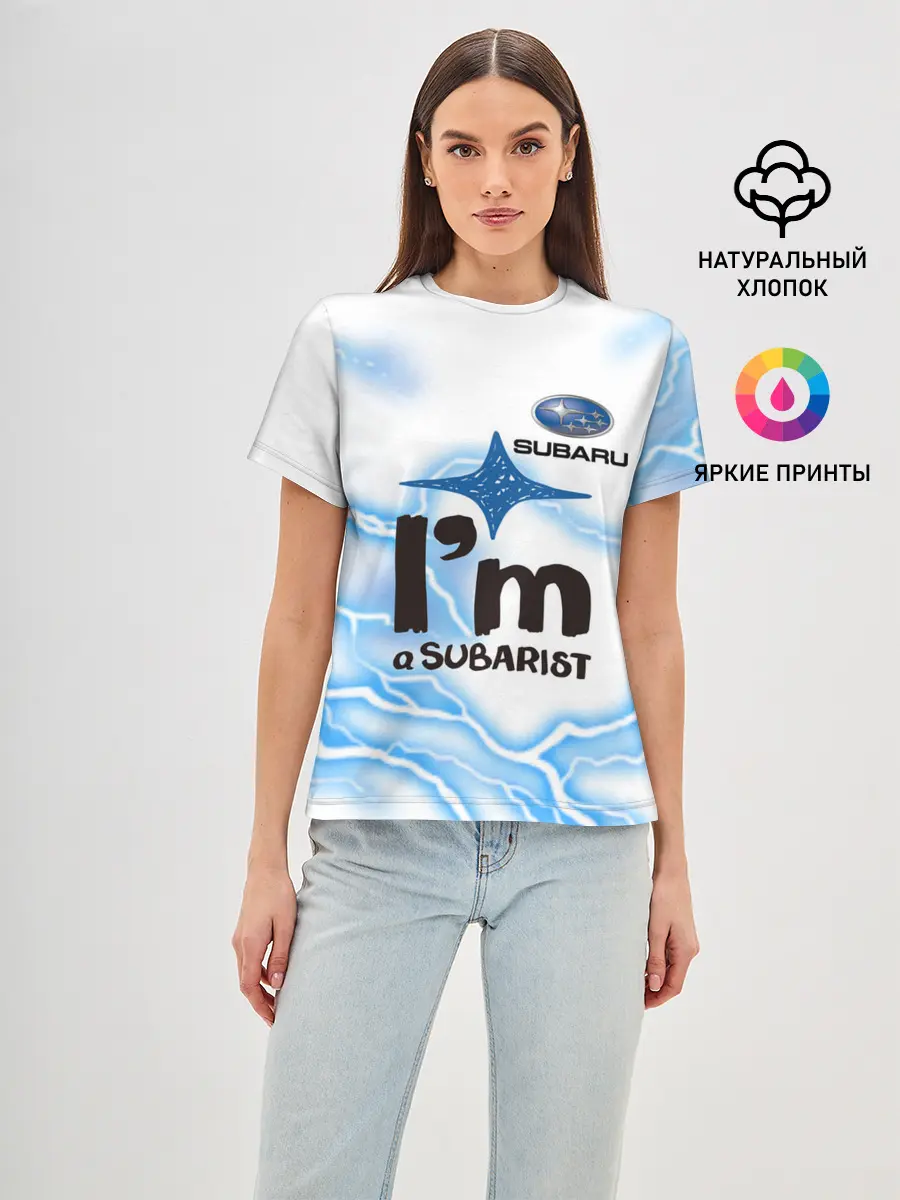 Женская базовая футболка / SUBARU