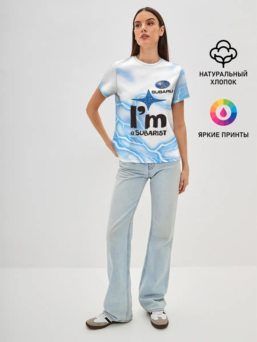 Женская базовая футболка / SUBARU