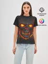 Женская базовая футболка / Skull Lava