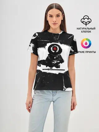 Женская базовая футболка / Ghost of Tsushim | Призрак Цусимы