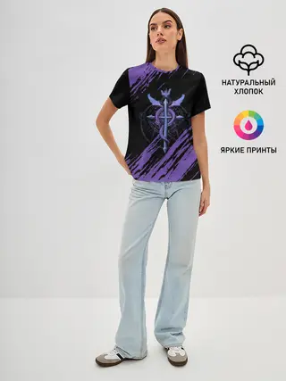 Женская базовая футболка / Стальной алхимик