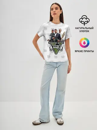 Женская базовая футболка / Grand Theft Auto FIVE