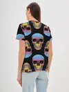 Женская базовая футболка / Neon skull
