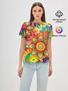 Женская базовая футболка / Психоделия | Яркая