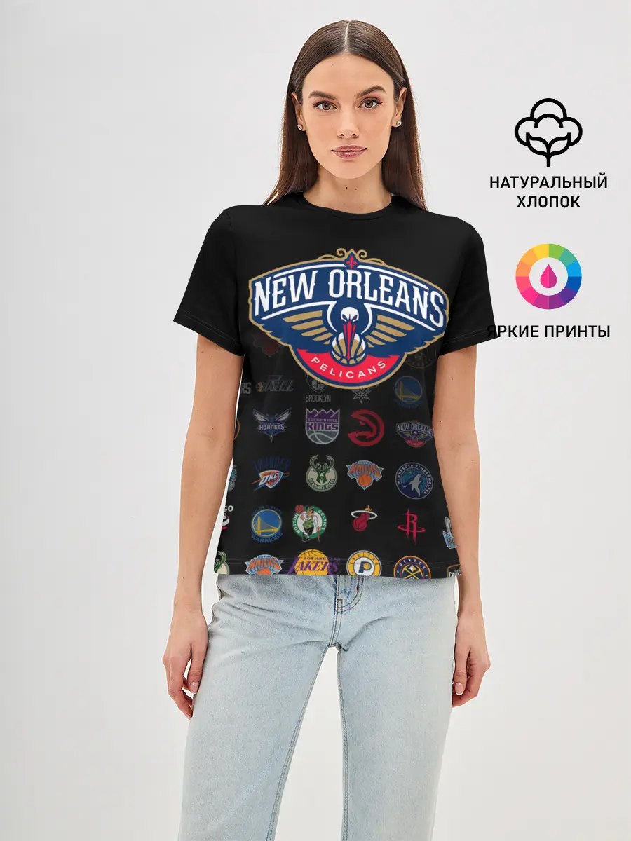 Женская базовая футболка / New Orleans Pelicans