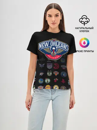 Женская базовая футболка / New Orleans Pelicans