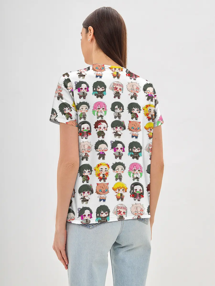 Женская базовая футболка / Клинок, рассекающий демонов ПЕРСОНАЖИ