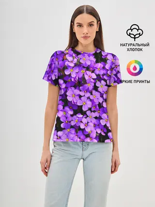 Женская базовая футболка / Сирень