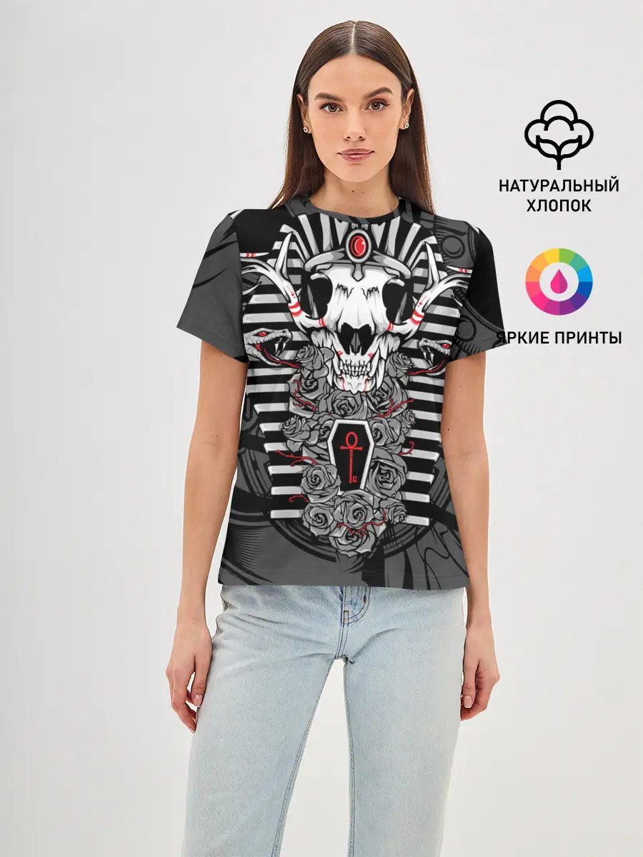 Женская базовая футболка / Anubis - dead god