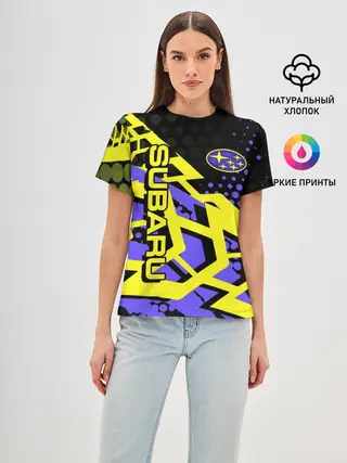 Женская базовая футболка / Subaru