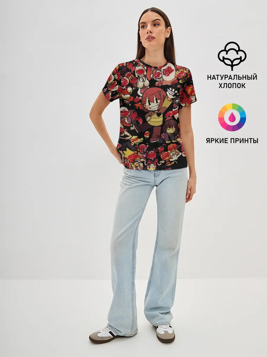 Женская базовая футболка / UNDERTALE CHARA