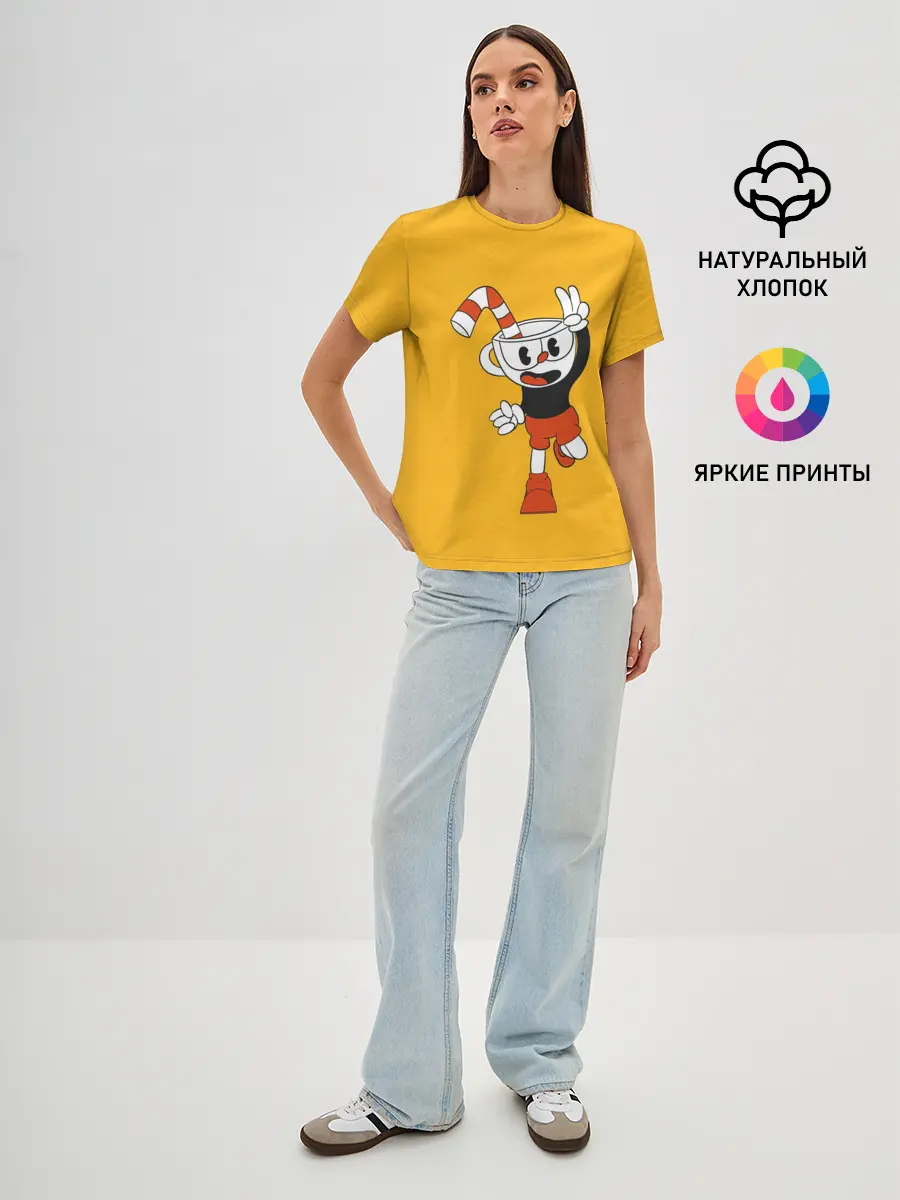 Женская базовая футболка / CUPHEAD